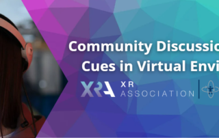 Banner reading "Community Discussion on Audio Cues in XR"
