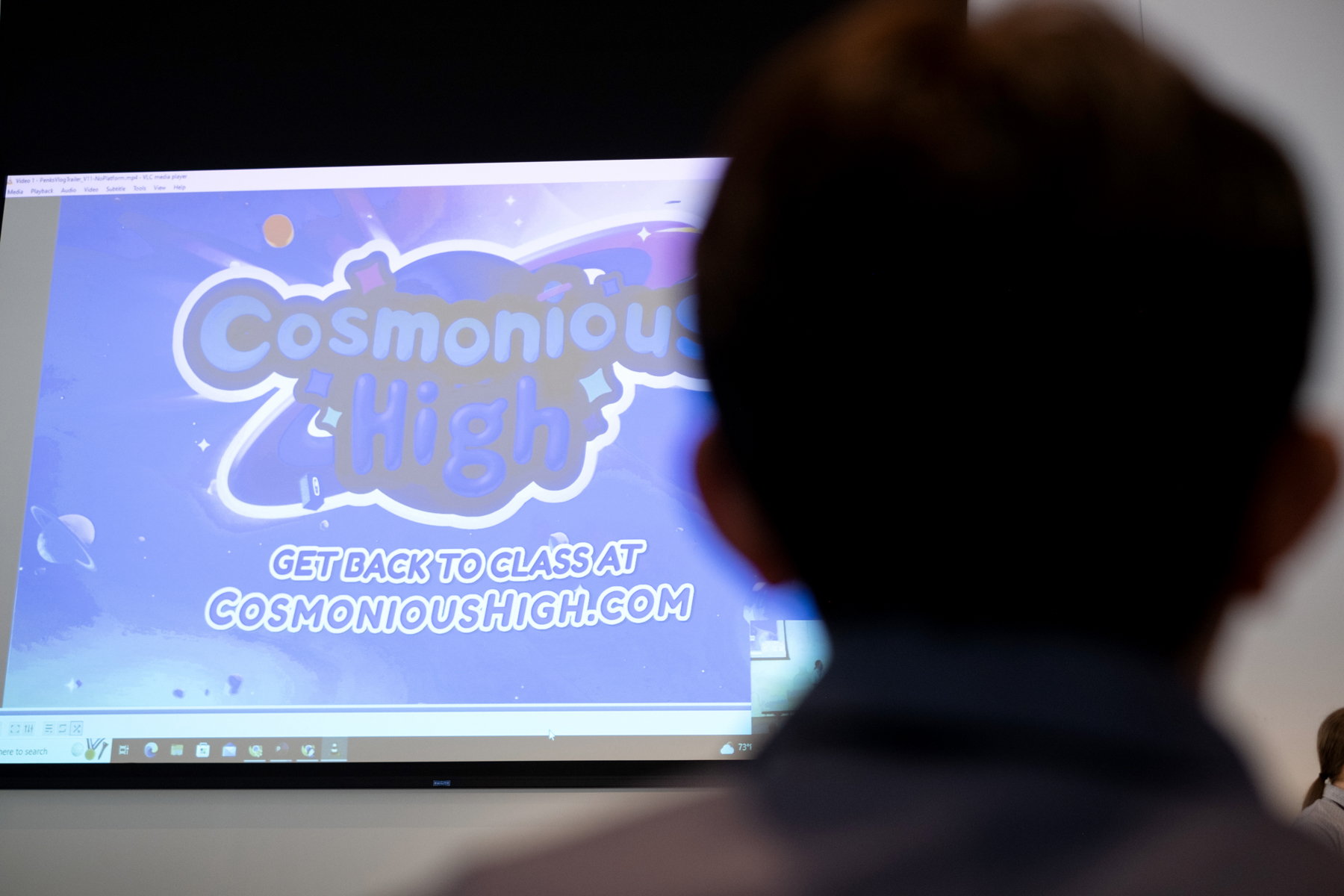 Screen shows video from Cosmonius High Visual Accessibility Update