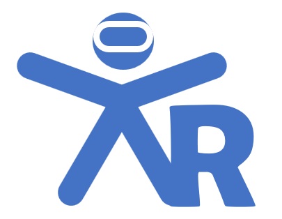 XR Accessibility Workshop logo, a stylized XR with the X as a person wearing a headset