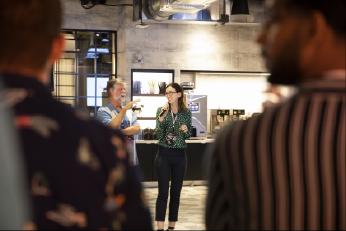 XR Access Founders Larry Goldberg and Shiri Azenkot at the 2019 Symposium
